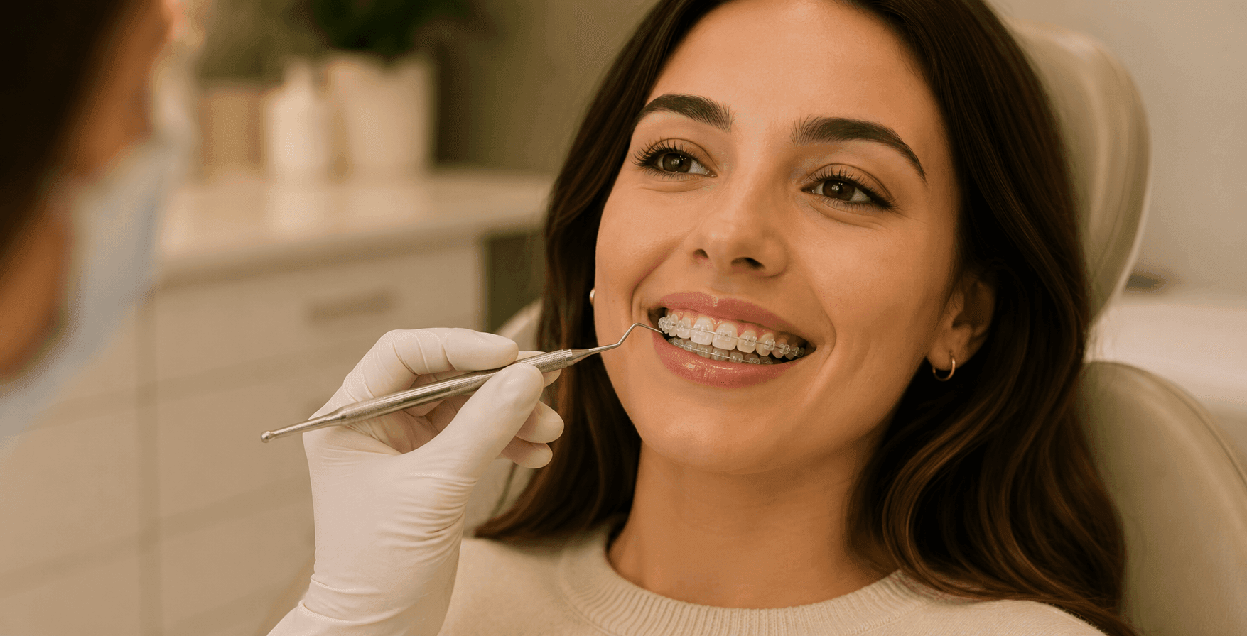 Clear Ceramic Fixed Brace